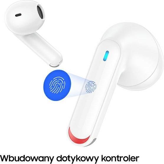 Actual product image Usams Słuchawki Bluetooth 5.2 TWS NX10 Series Dual mic bezprzewodowe biały/white BHUNX02 (ANC, 5 h, Wireless)