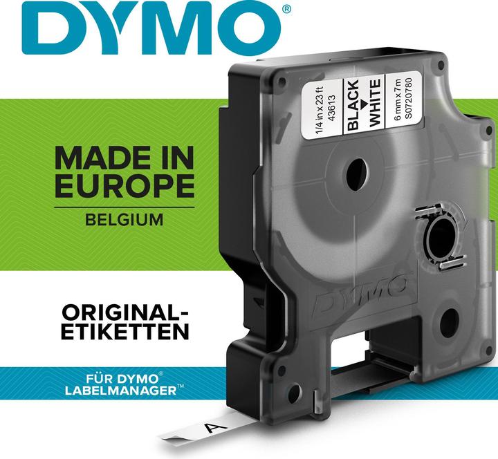 Produktbild Dymo S0720780 Standardband (0.60 cm, Schwarz)