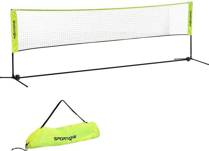 Swisshandel24 Badmintonnetz Set, Faltbares Tennisnetz mit Transporttasche, Metall Gelb