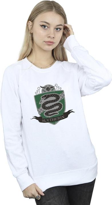 Actual product image Womens/Ladies Slytherin Chest Badge Sweatshirt (S)