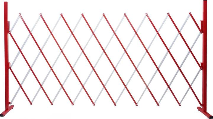 Produktbild Swisshandel24 Absperrgitter, Scherengitter Zaun Schutzgitter ausziehbar, Alu rot-weiss - Höhe 153cm, Breite 32-265 (31 cm)