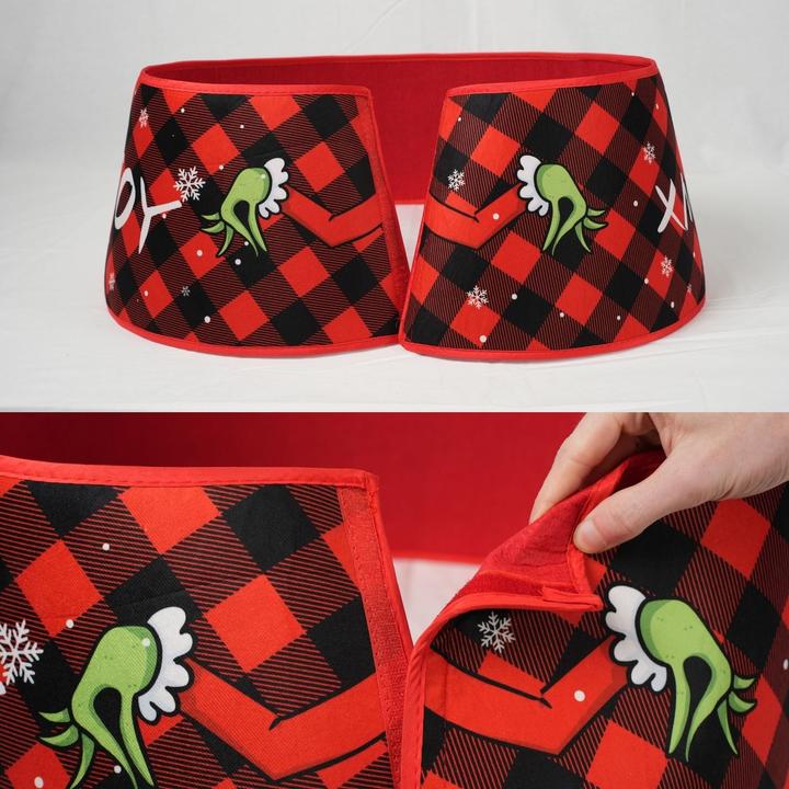 Actual product image Hermex Christmas tree skirt with Grinch motif Christmas tree stand collar Tree stand panelling (1 -part)