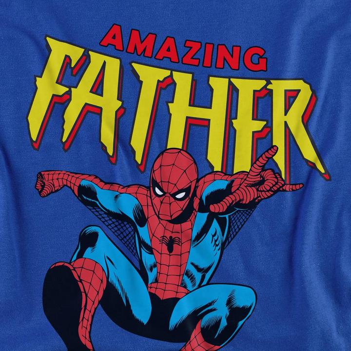 Actual product image Spiderman Unisex Adult Amazing Dad Fathers Day T-Shirt (XXL)