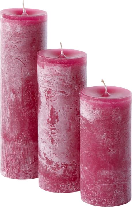Actual product image Dekocandle Cylinder candle crimson Ø 7 x 25 cm (1 piece) (1 pcs.)