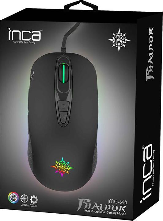 Actual product image Inca Phaldor RGB Macro Keys Professional Gaming Mouse (Cable)