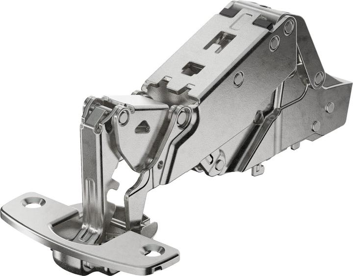 Actual product image Hettich Sensys 8657 zero-entry pot hinges, corner and center hinge