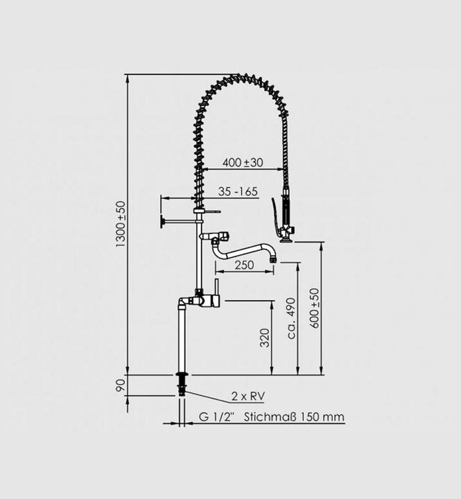 Actual product image Ich-zapfe Water tap - Classic Clean dishwasher spray with single-hole mixer tap