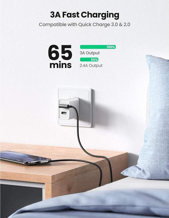 Actual product image Ugreen Right Angle USB C Quick Charging Cable (0.50 m, USB 2.0)