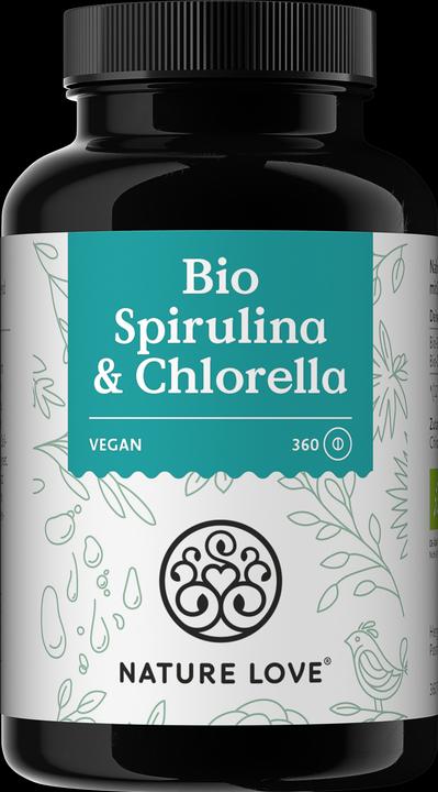 Produktbild Nature Love Bio Spirulina & Chlorella (180 g)