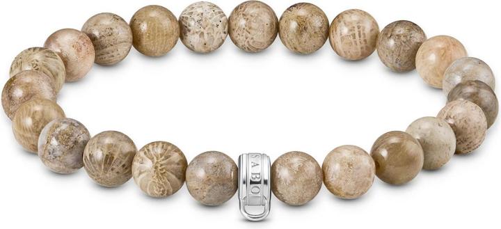 Produktbild Thomas Sabo Charm Armband mit Daisy Jaspis Beads Silber (17 cm, Silber 925)