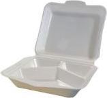 Produktbild IP-Verpackungen Skumbakke 3-rum 210x245x72 mm Haengslet låg EPS Hvid,100 Stk/pk