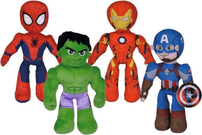 Simba Personaggi posable body cm.25 - 4 asst (Capitan America, Iron Man, Spider Man, Hulk)