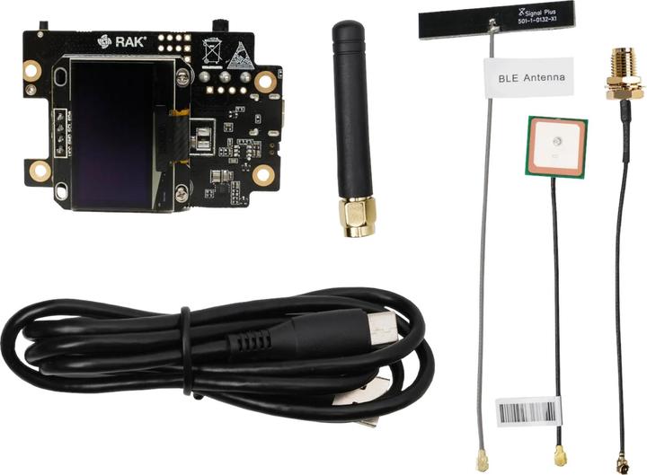 Actual product image RAK Wireless WisMesh Meshtastic BaseBoard RAK19026 with OLED and GPS