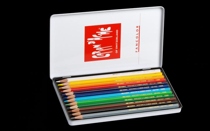Immagine prodotto Caran d'Ache Fancolor Farbstifte Metallschachtel (Multicolore, 12 x)