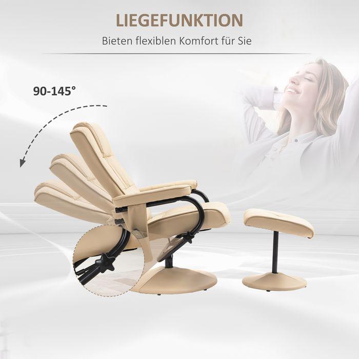 Image du produit Swisshandel24 Fauteuil de relaxation avec fonction de couchage Fauteuil de massage Fauteuil TV avec fonction de