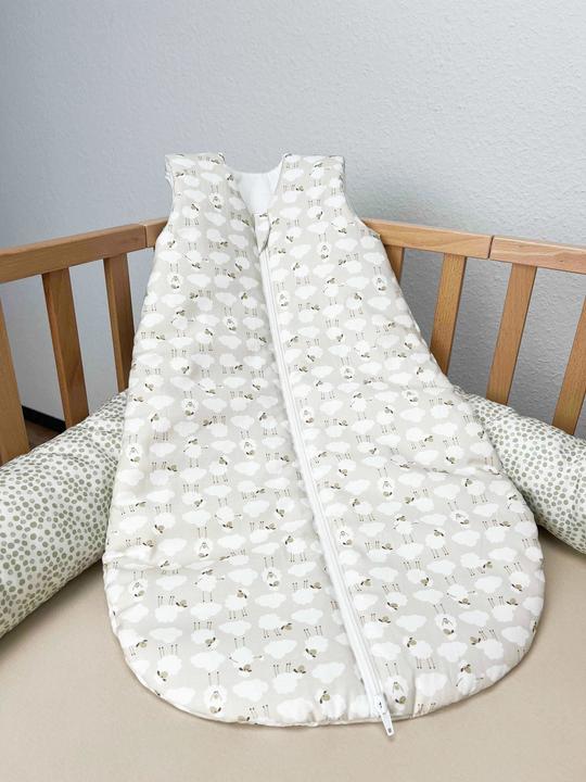 Actual product image Odenwälder Baby winter sleeping bag padded Wildlife Green size 90 (90 cm)