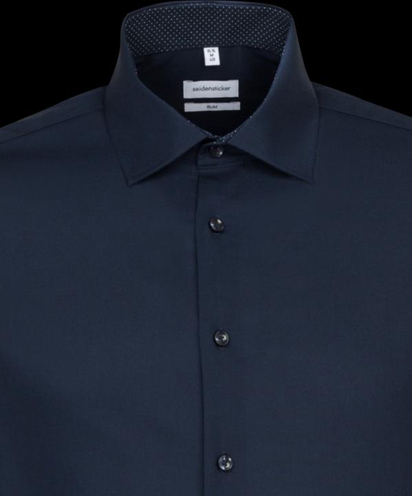 Immagine prodotto Seidensticker Camicia Slim Fit Business Kent Patch 12 blu scuro (L)