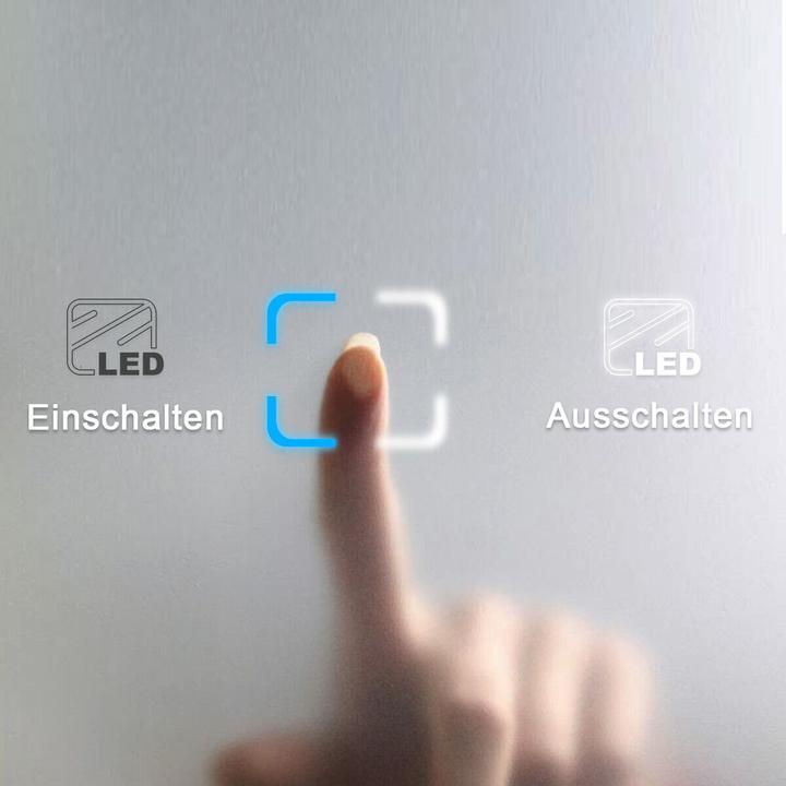 Produktbild SONNI Badezimmerspiegel LED-Spiegel (schräg) Kaltweiss IP44 energiesparend