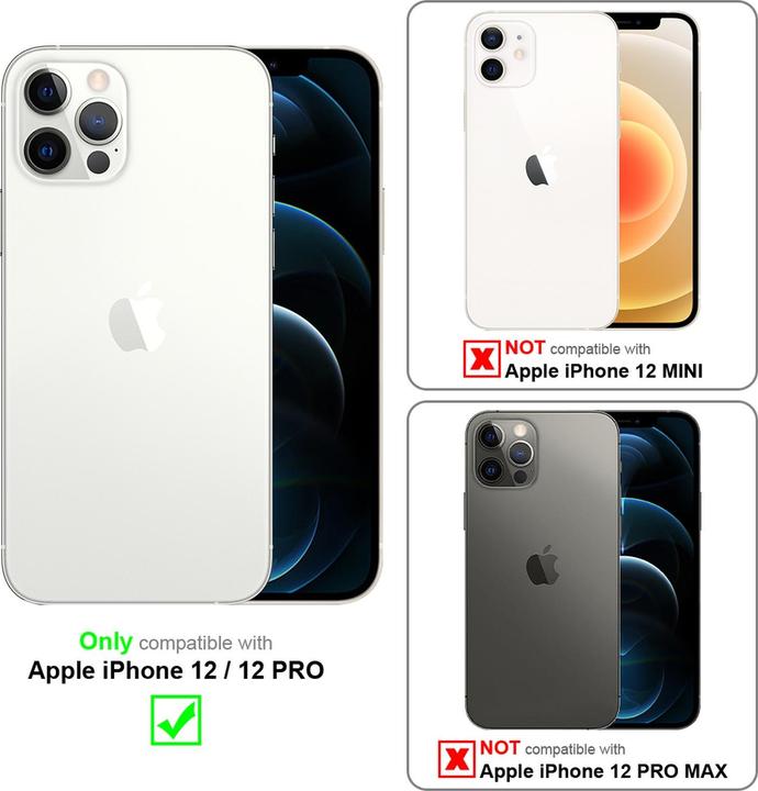 Actual product image Cadorabo TPU Striped Glass Cover (Apple iPhone 12, Realme 12 Pro+)