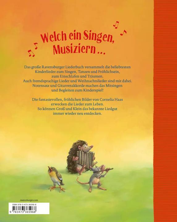 Produktbild Ravensburger Das grosse Liederbuch (Deutsch, Cornelia Haas, 2018)