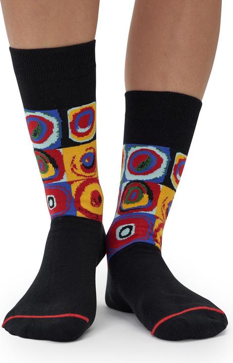 Actual product image MuseARTa Squares with concentric circles socks, size 36-40 (Single pack, 36 - 40)