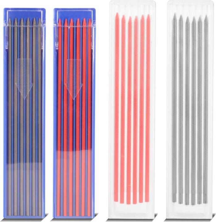 Produktbild Stahlwerk Tieflochmarker Bleistift 4er Set 36 Ersatzminen integriertem Spitzer (1 x)