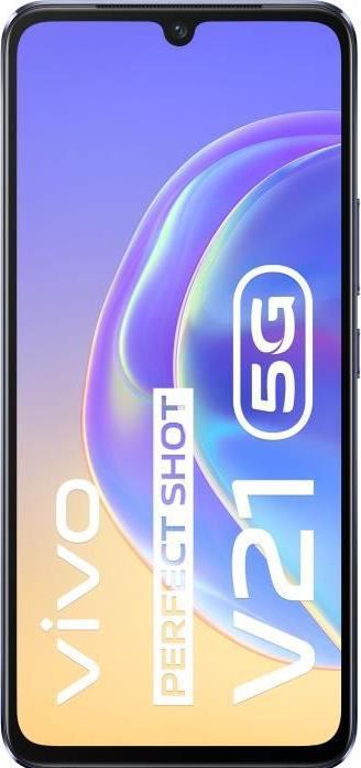 Actual product image Vivo V21 5G (128 GB, Dusk Blue, 6.44", Hybrid Dual SIM, 64 Mpx, 5G)