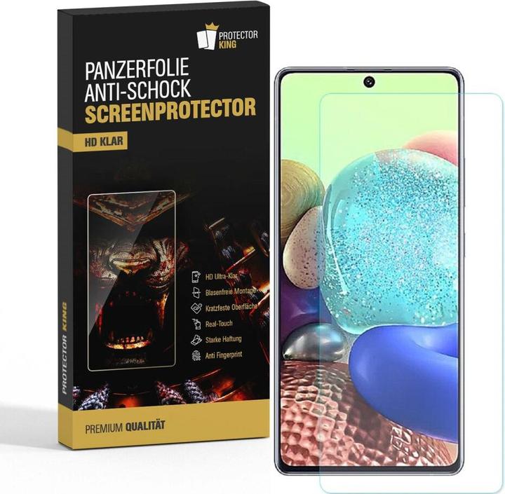 Produktbild Protectorking 2x Panzerfolie Anti-Shock HD Klar (2 Stück, Samsung Galaxy A71)