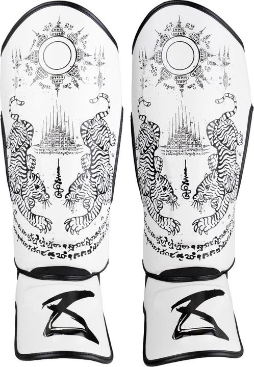 Actual product image 8Weapons 8 WEAPONS Shin Guards - Sak Yant Tigers white M (M)