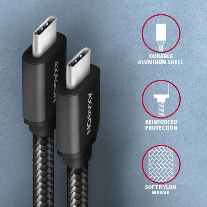 Actual product image Axagon USB C – USB C (2 m, USB 3.2 Gen 1)