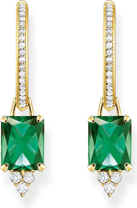 Image du produit Thomas Sabo Créoles pierre verte or (Argent 925)