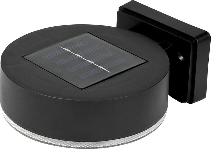 Produktbild ProPlus 2er-Set Solar-Wandleuchte, rund, schwarz (IP44)