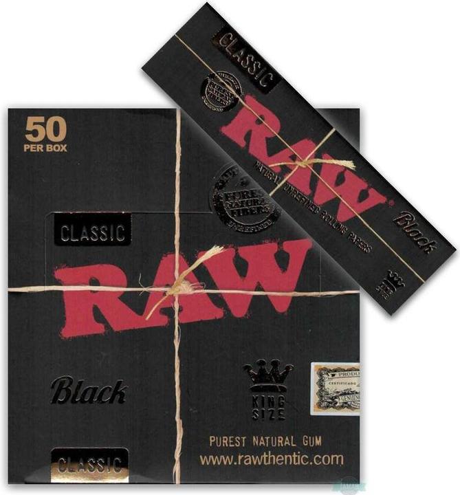Produktbild RAW Black Papers King Size Slim Extra Fine Box