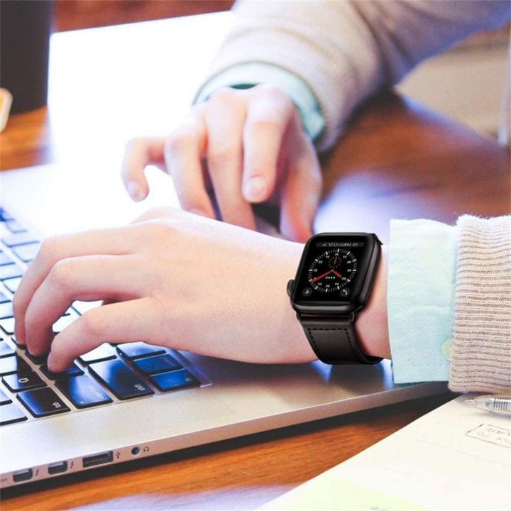 Produktbild Tech-Protect Leatherfit Strap for Samsung Galaxy Watch Ultra (47mm) - Black (Naturleder)