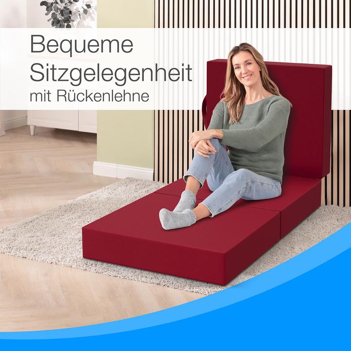 Produktbild Bestschlaf Klappmatratze, 3-teilige Faltmatratze, Reisebett, Gästematratze (75 x 195 cm, Schaumstoffkern)