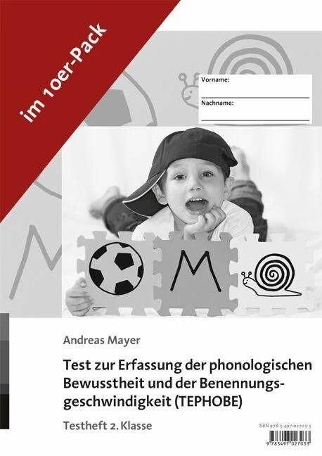 Produktbild Test zur Erfassung der phonologischen Bewusstheit und der Benennungsgeschwindigkeit (TEPHOBE) (Deutsch, Andreas Mayer, 2017)
