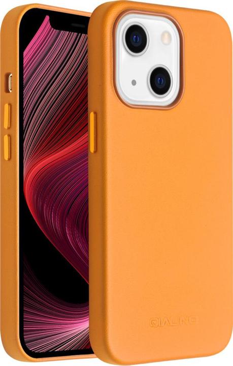 Actual product image QiAlino Sleeve (MagSafe compatible) Orange (Apple iPhone 14)