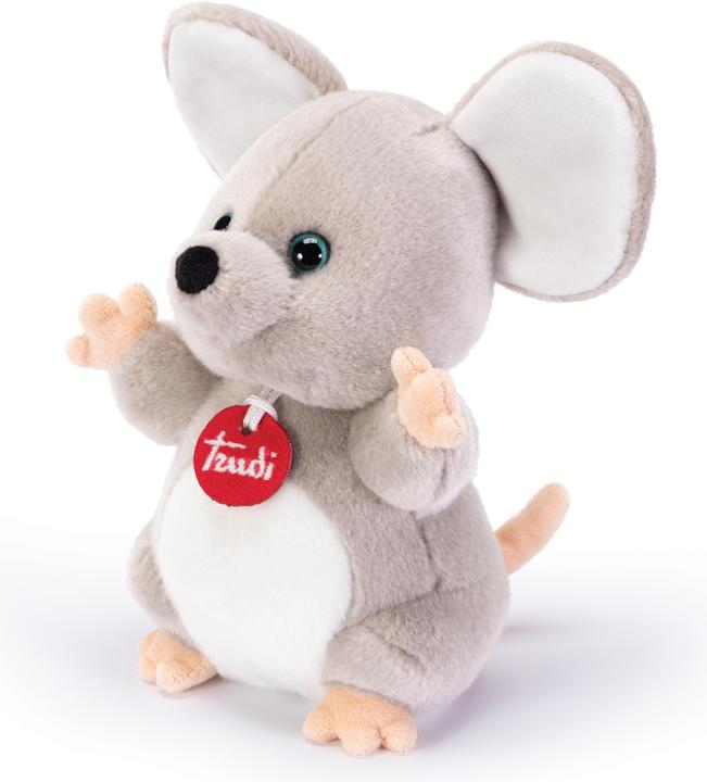 Actual product image Trudi Classic cuddly toy mouse Martin 17 x 23 x 10 cm, size S, high quality soft toy with soft arms and (10 cm)