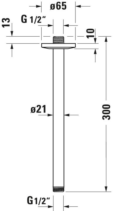 Valori nutrizionali e ingredienti Duravit Attacco a soffitto rd Ros 300 Dimensioni dell'attacco DN 15 sw opaco
