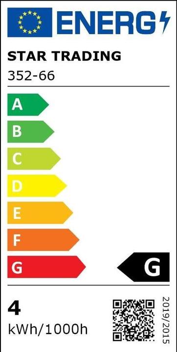 Energy Label Star Trading Lamp (E27, 3.80 W, 200 lm, 1 x, G)
