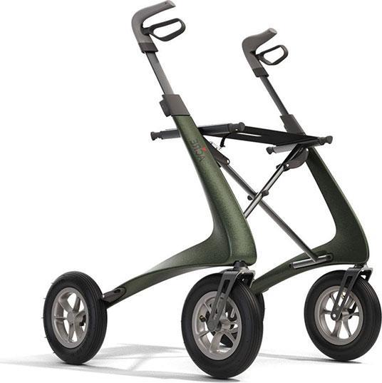 Actual product image Russka Rollator Carbon Overland metallic green