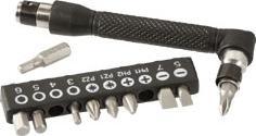 Immagine prodotto BGS Cacciavite ad angolo con 7 inserti a doppia punta attacco esagono esterno 6,3 mm (1/4") 8 pz. (6,3 mm)