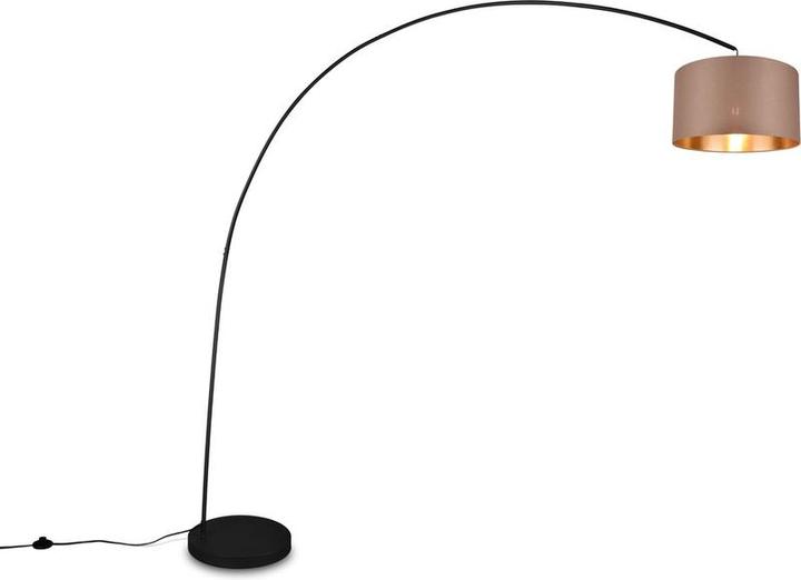 Trio MANSUR SHOCS LAMP - BOOGLAMP - Schwarz + Taupe Kap - H210 cm (E27)