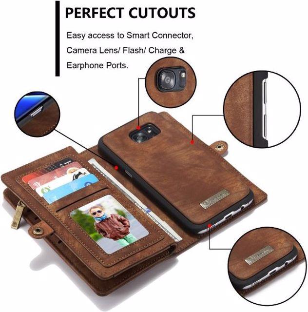 Produktbild Caseme Leder Portemonnaie mit Plastik Hülle (Samsung Galaxy S7 Edge)