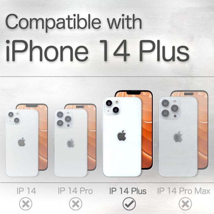Image du produit Nalia Etui à rabat en bois véritable avec fermeture magnétique (Apple iPhone 14 Plus)