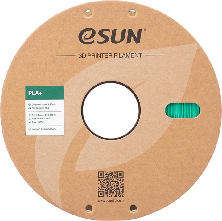 Actual product image eSUN PLA+ Jade Grün Filament 1.75mm 1Kg (PLA+, 1.75 mm, 1000 g, Green)