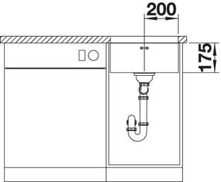 Produktbild Blanco Supra 400-U (Unterbauspüle, 43 cm, 43 cm)