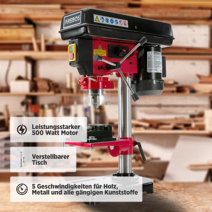 Image du produit Arebos Perceuse laser d'établi avec étau
