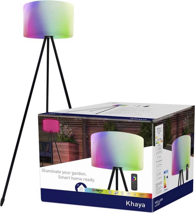 Produktbild Müller Licht tint Outdoor-Stehleuchte Khaya, white+color LED-Stehleuchten (806 lm, E27)