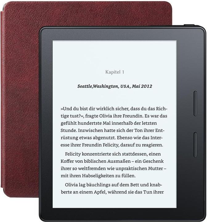Produktbild Amazon Kindle Oasis + Ladehülle aus Leder - Special Offers (6", 4 GB, Bordeaux)